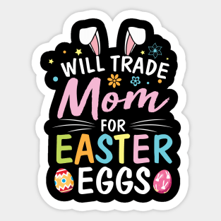 Star Flower Bunny Will Trade Mom For Easter Eggs Happy Me Sticker